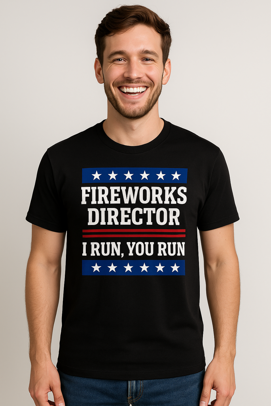 Fireworks Director Tee โ I Run, You Run.