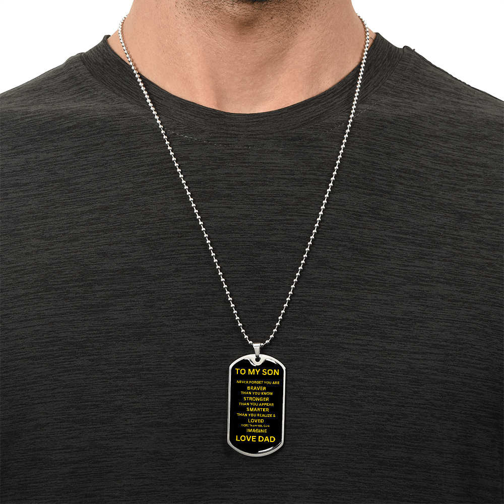 Personalized Military Dog Tag Necklace – Custom Engraved Jewelry Gift for Him