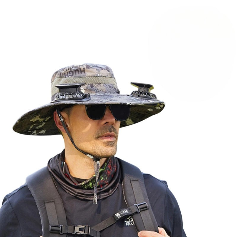 Solar-Powered Cooling Hat – Lightweight, Rechargeable Fan Cap for Outdoor Heat