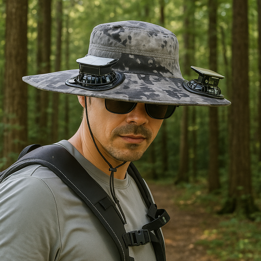 Solar-Powered Cooling Hat – Lightweight, Rechargeable Fan Cap for Outdoor Heat