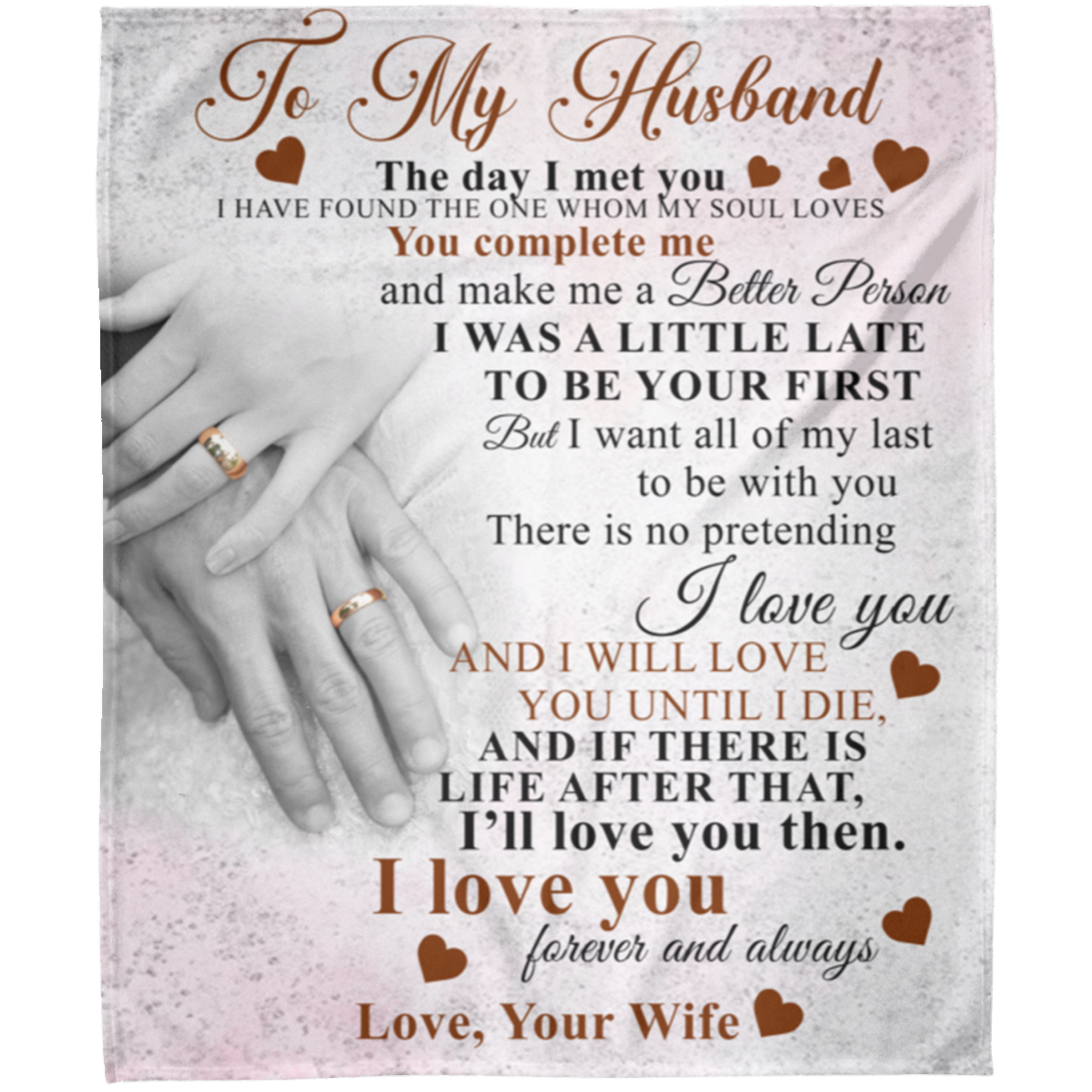 To My Husband |  Fleece Blanket