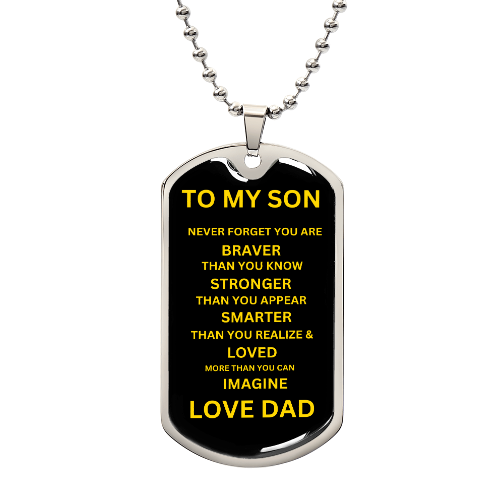Personalized Military Dog Tag Necklace – Custom Engraved Jewelry Gift for Him
