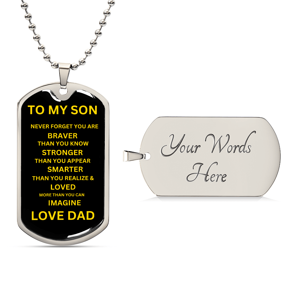 Personalized Military Dog Tag Necklace – Custom Engraved Jewelry Gift for Him