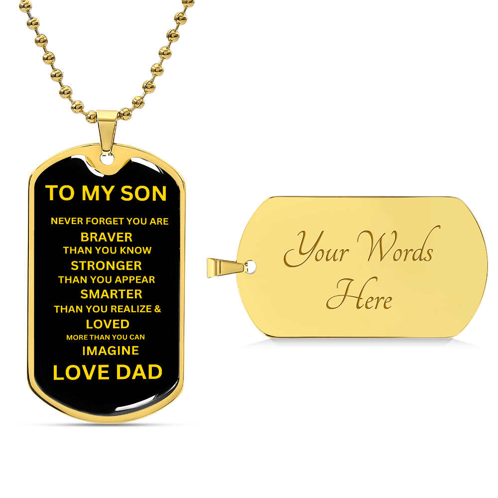 Personalized Military Dog Tag Necklace – Custom Engraved Jewelry Gift for Him